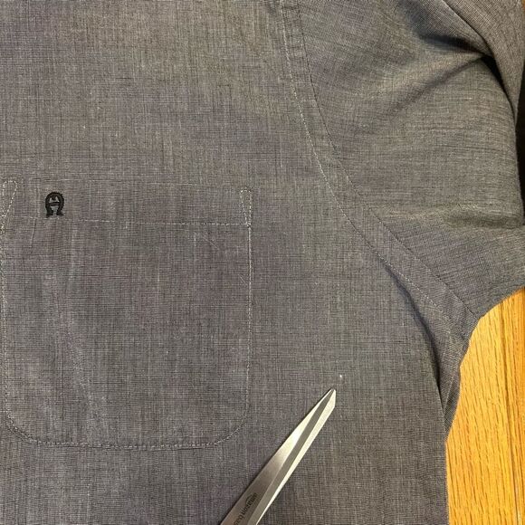 Etienne Aigner Men’s 16 1/2 32/33 Gray Long Sleeve Button Up Shirt - Picture 6 of 8